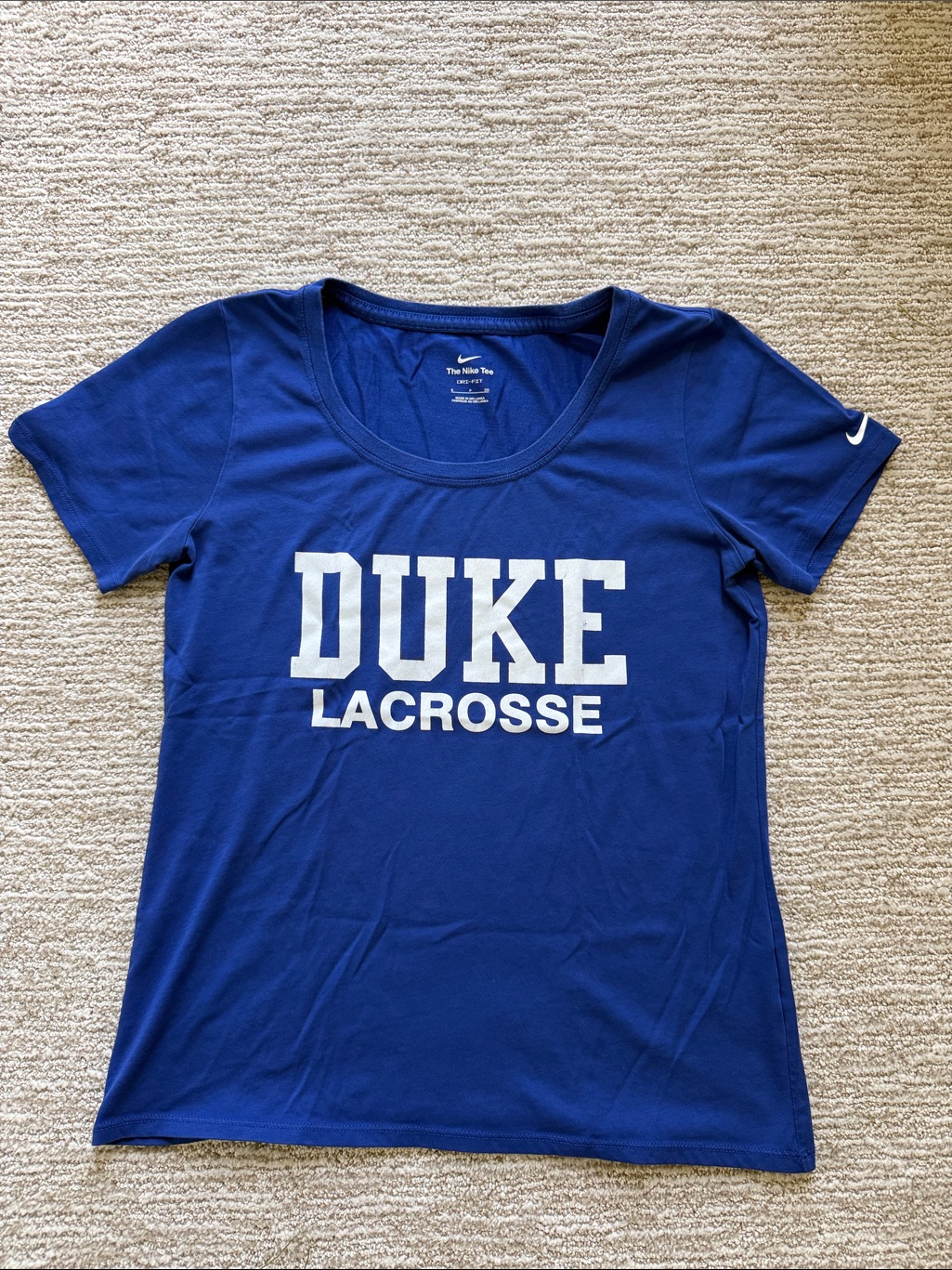 Women’s Nike Dri-Fit Duke Lacrosse T-Shirt Size Small